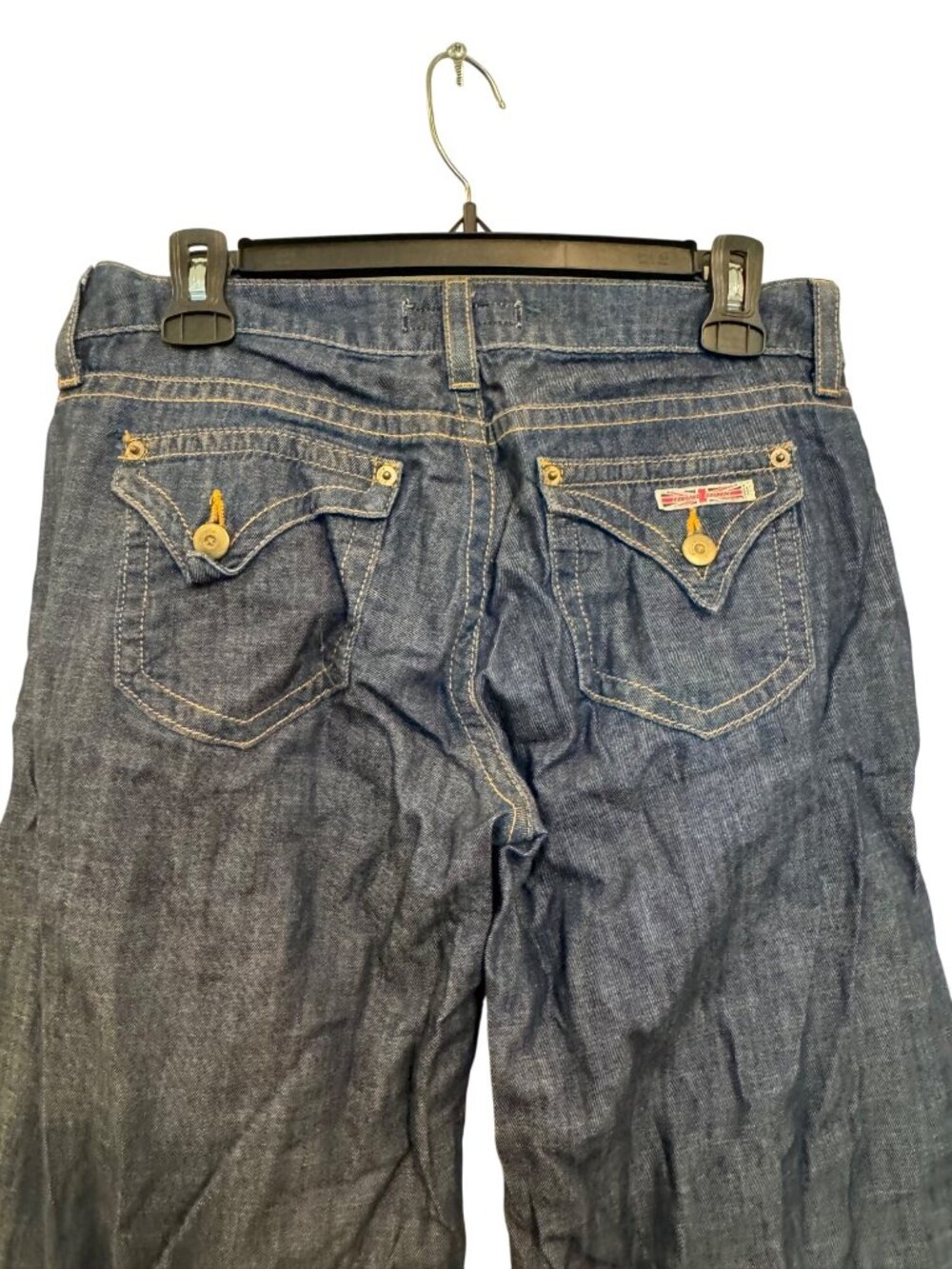 Hudson Womens Wide-Leg Blue Denim Jeans 100% Cotton Size 27 Made In USA - Picture 7 of 8